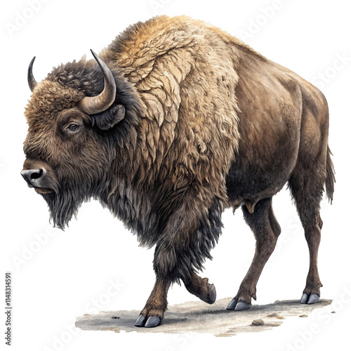Bison Illustration for Nature and Wildlife Awareness
