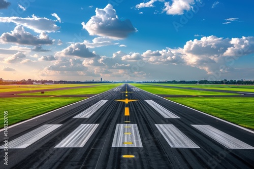 Takeoff and landing procedures airport runway aerial photography open air landscape perspective aviation techniques