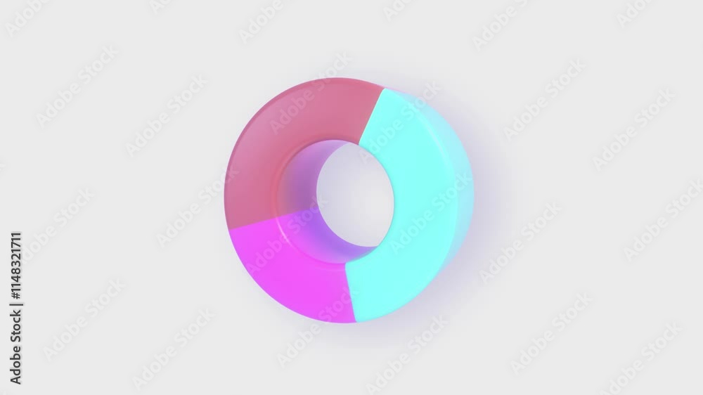 3D Colorful Pie Chart Animation – 4K Seamless Loop 3D Colorful Pie Chart Animation – 4K Seamless Loop