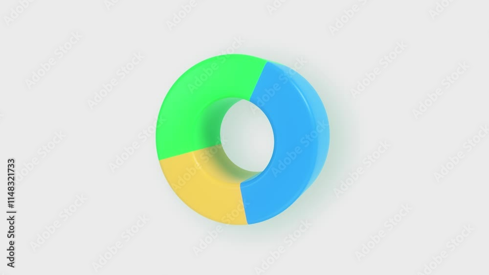 3D Colorful Pie Chart Animation – 4K Seamless Loop 3D Colorful Pie Chart Animation – 4K Seamless Loop