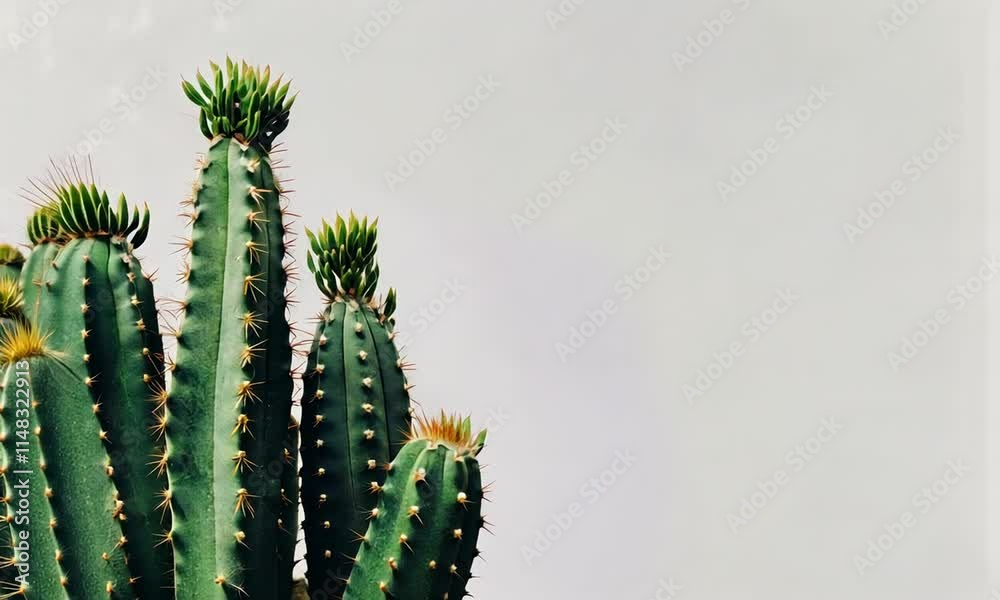 Majestic Cactus Close Up Against a Clear Sky: A Stunning Desert Botanical Image Majestic Cactus Close Up Against a Clear Sky: A Stunning Desert Botanical Image