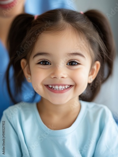 Happy Child Smiling with Joyful Expression and Playful Hairstyle