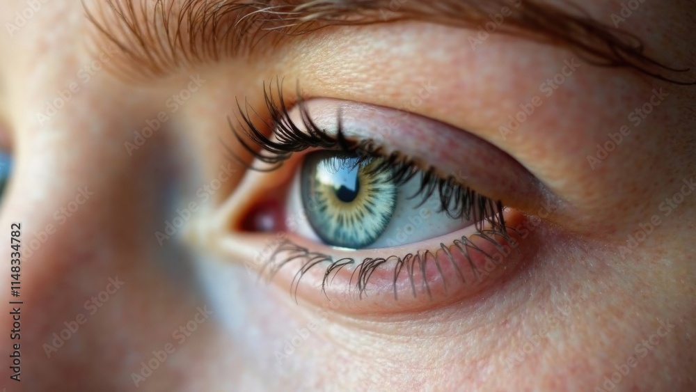 Obraz premium Close-Up of a Woman's Eye. Natural beauty. National Lash Day. World Health Day. International Women's Day. Self-Care Awareness Month.