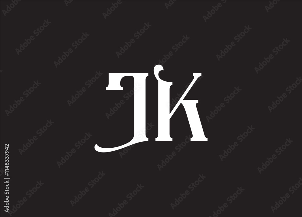 JK latter ligature typography logo design template
JK latter ligature typography logo design template