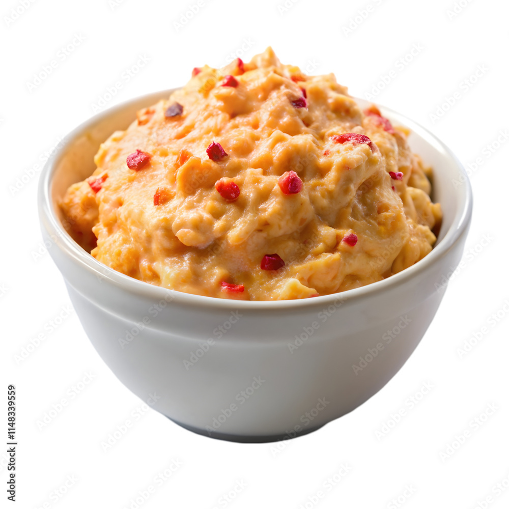 pimento cheese spread on transparent background pimento cheese spread on transparent background