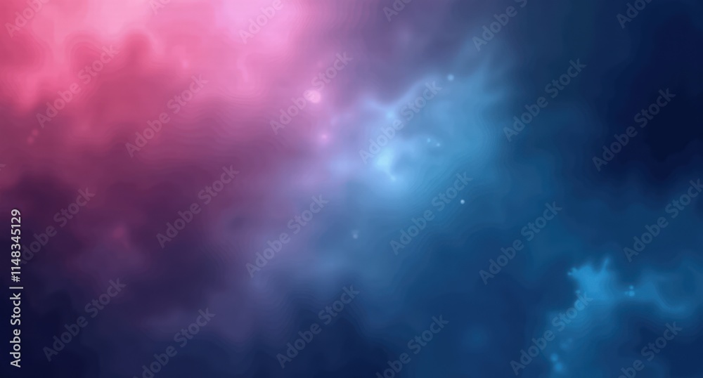 Fototapeta premium There is a Deep Plum + Platinum background with a gradient and patterns wallpaper, dynamic Pearl Lagoon Blue light, high angle, smoky sky background, high-quality digital art.