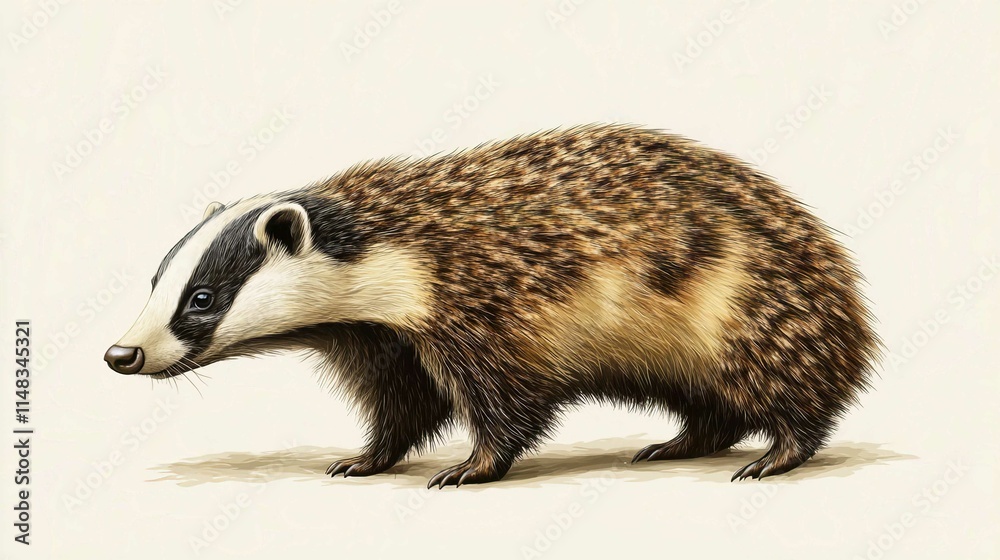 Obraz premium Cute Baby Raccoon Sitting Isolated on White Background