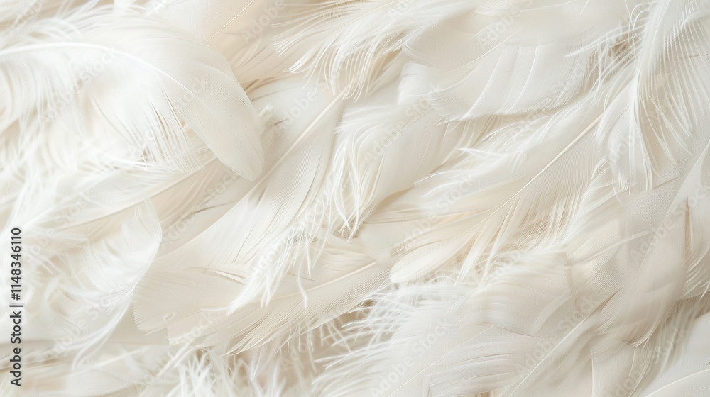 Obraz premium White Feathers Texture