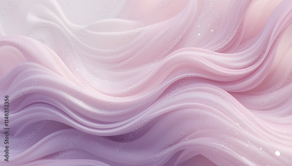Obraz premium Delicate Pastel Pink and Purple Flowing Fabric Texture