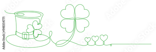 Saint Patrick's Day.line art style illustration vector 3