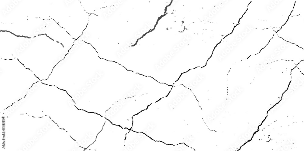 Obraz premium Vector Transparent background of cracks, lines, dry cracked earth overlay texture, grunge distressed. Distress overlay texture subtle grain texture overlay subtle black grunge on white background. 