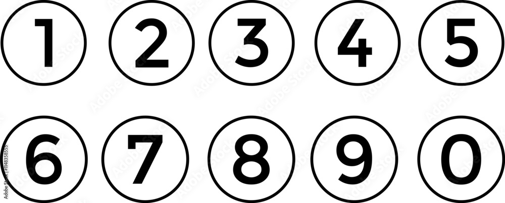 Black and white 1234 number icon number bullet points from one to nine
Black and white 1234 number icon number bullet points from one to nine