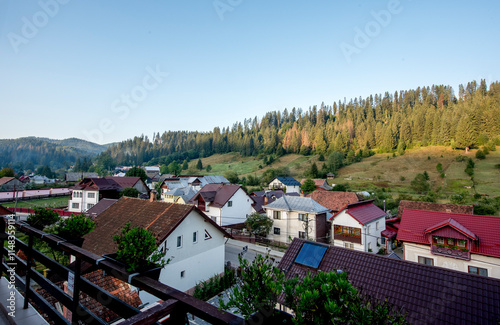 Wallpaper Mural village in the mountains Torontodigital.ca