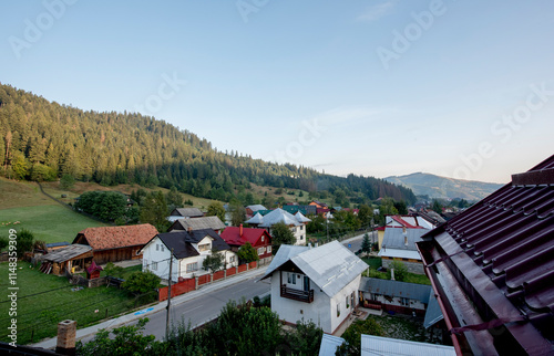 Wallpaper Mural village in the mountains Torontodigital.ca
