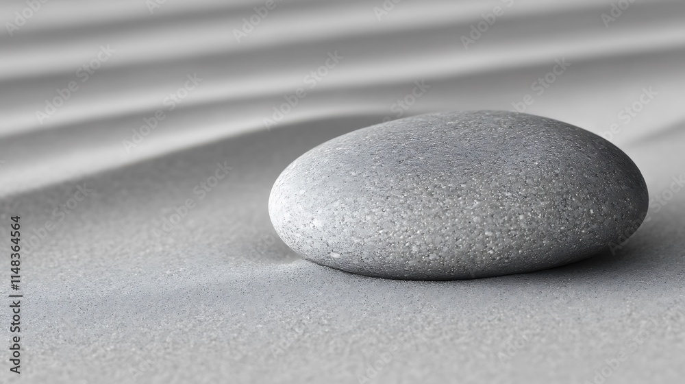 Smooth pebble on sand. Smooth pebble on sand.