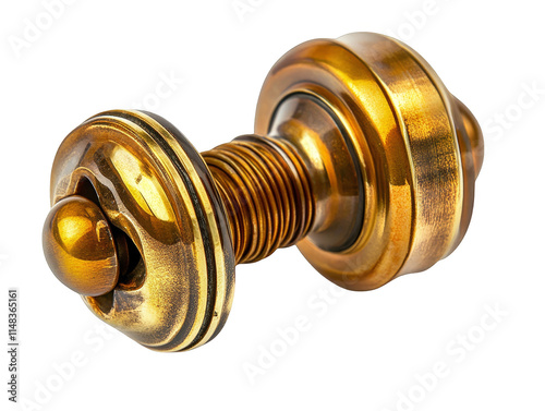 Brass Metal Part  Close up Macro Shot  Industrial Hardware