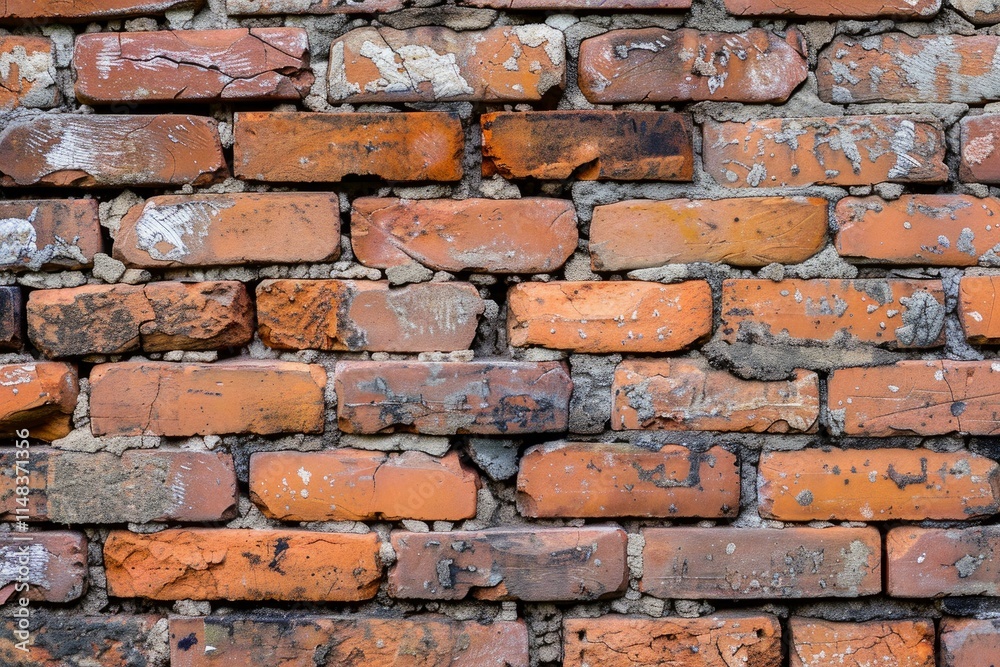 Old damaged brick wall showing signs of ageing and decaying Old damaged brick wall showing signs of ageing and decaying
