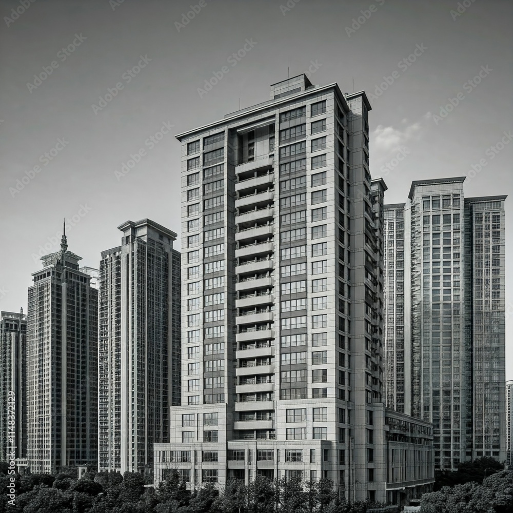 Obraz premium city skyscrapers