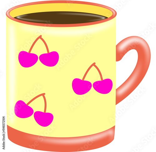 cup of coffee with hearts