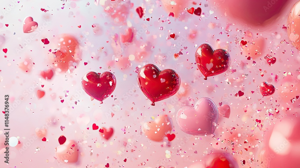 Valentine's Day Themed Background, Generative AI Valentine's Day Themed Background, Generative AI