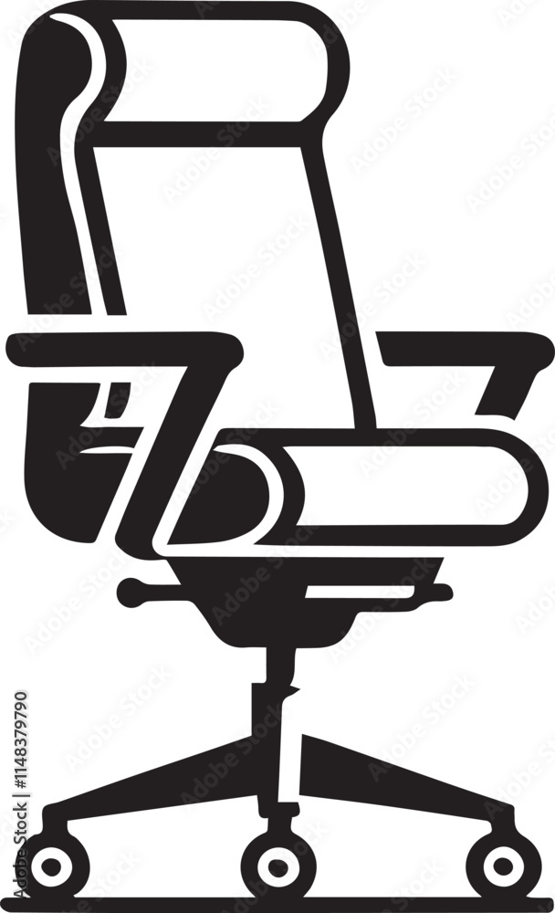 black office chair isolated white background black office chair isolated white background