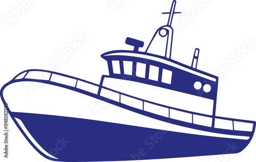 modern minimalist of a cruise ship black vector on white background 