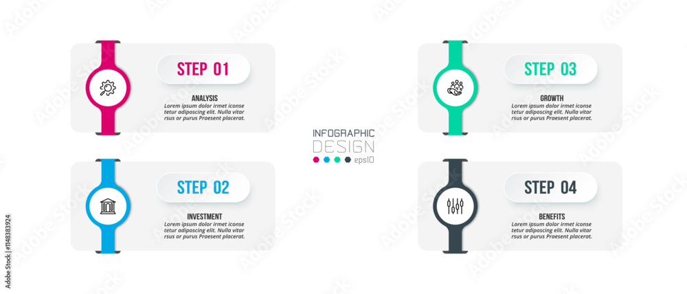 Infographic template business concept with workflow.
Infographic template business concept with workflow.