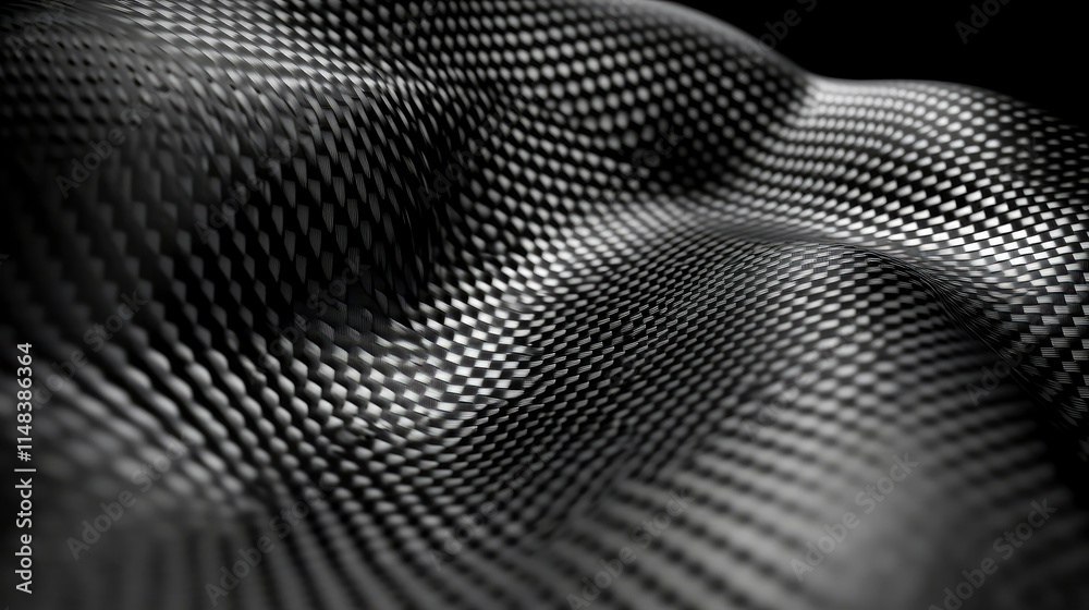 Abstract Wave Pattern of Carbon Fiber Material Texture Abstract Wave Pattern of Carbon Fiber Material Texture