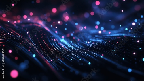 fiber optics background with lots spots