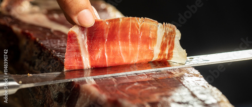 Iberian ham from purebred pigs fed on acorns