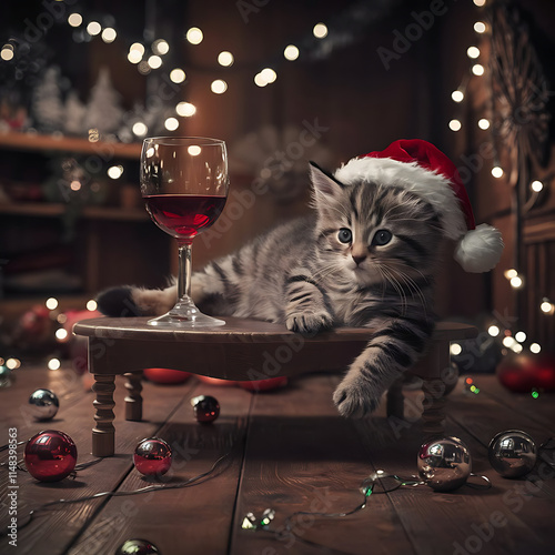 Holiday Christmas Background with Mistletoe Branches,Pinecones, Berries and Snowflakes Abstract Christmas tree stars star hand-made postcard set collection vector art Modern Minimal Vector Holiday Gre