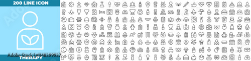 Therapy Line Editable Icons set.
