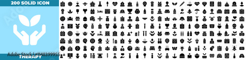 Therapy Solid Editable Icons set.