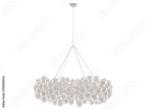 RH Talia Ring Chandelier - Elegant Lighting Fixture Against white Background photo