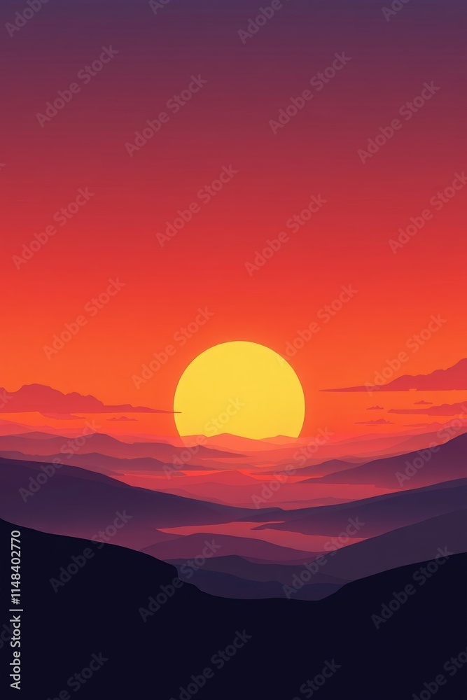 sunset over the mountains with a plane flying in the sky sunset over the mountains with a plane flying in the sky