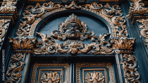 Explore the Beauty of Intricate Carvings on a Door in Ultra HD, Perfect for Architectural Design Projects and Art Analysis