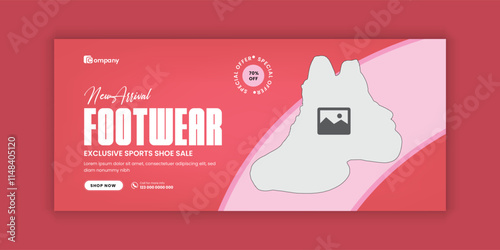 Social Media Cover Design for Shoe Business Marketing, Shoe Sale online marketing  Template Banner, or Post for Facebook or Instagram.
 photo