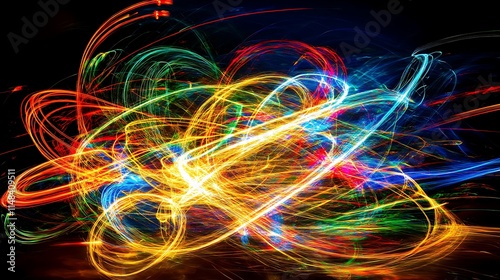 Light trails abstract.