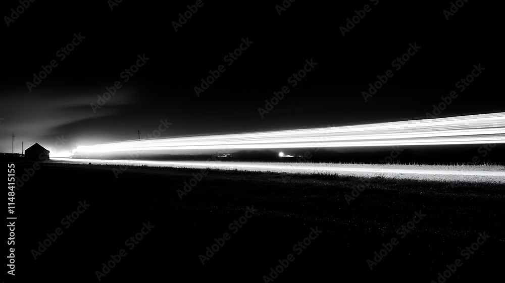 Light trails at night. Light trails at night.