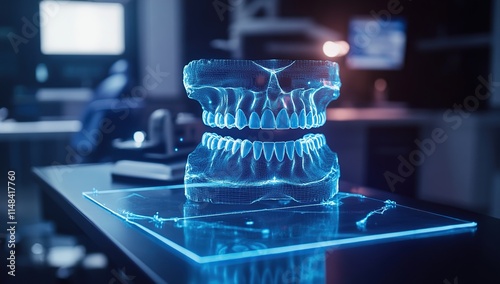 Digital Dentistry: 3D Model of Human Teeth Shows Advanced Technology in Oral Care photo