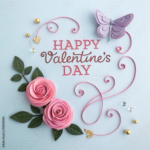  Valentines Day greeting card background