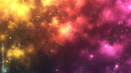 Colorful, sparkly nebula with gradient.