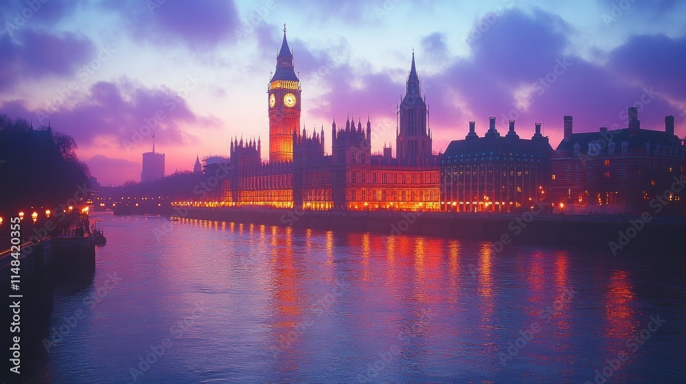 Fototapeta premium London Skyline at Dusk
