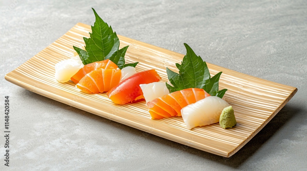 Fresh crab meat and claws artfully arranged on a bamboo plate with minimalist accents. Fresh crab meat and claws artfully arranged on a bamboo plate with minimalist accents.