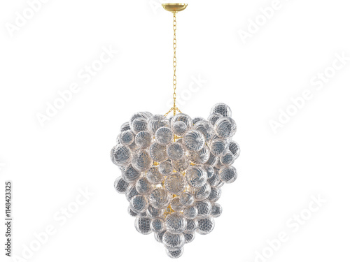 RH Talia Entry Chandelier - Elegant Lighting Fixture Against Black Background photo