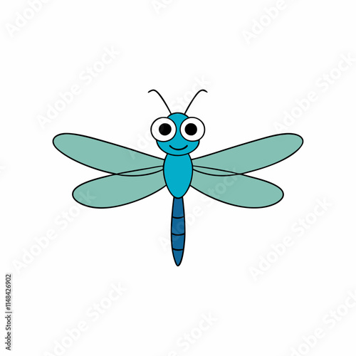 dragonfly on a white background
