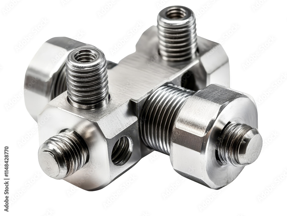 Metal Connector Industrial Hardware Close up Metal Connector Industrial Hardware Close up
