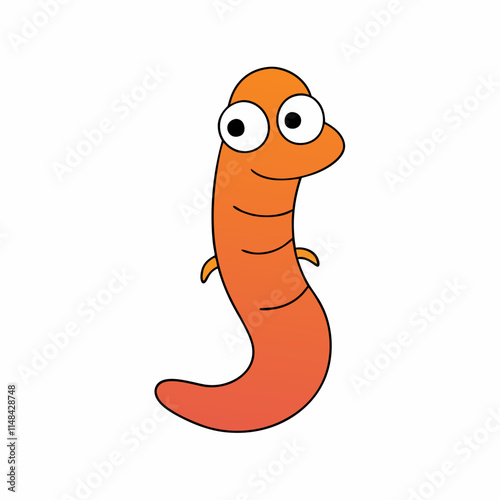 illustration of a cartoon worm