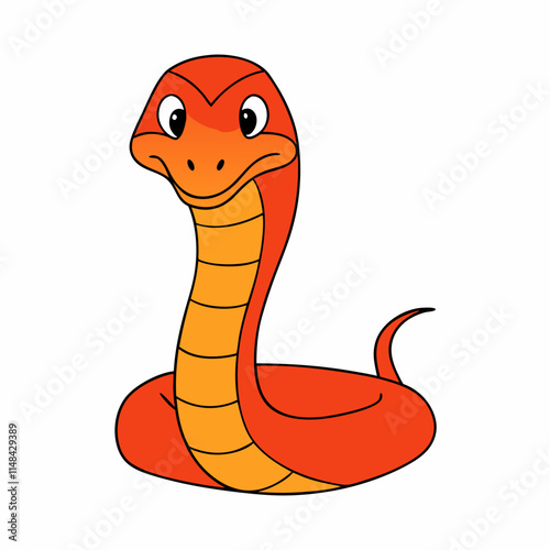 illustration of cartoon snake