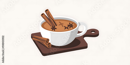 A cutout png design asset of a nonalcoholic spiced cider